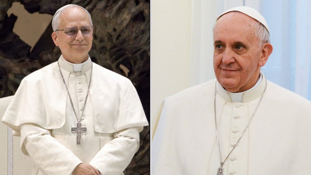 Pope Francis and Pope Leo