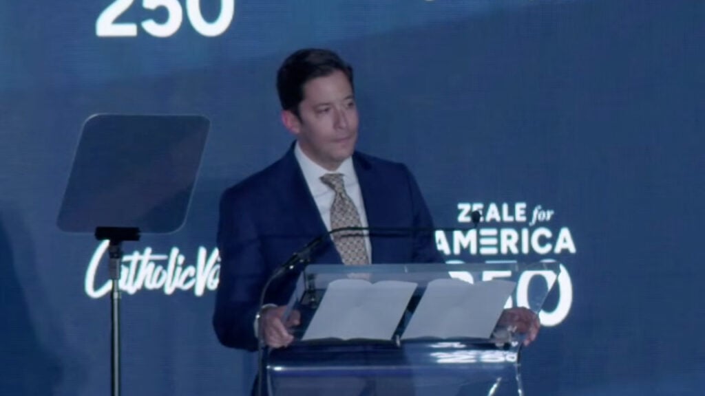 Michael Knowles at a CatholicVote event