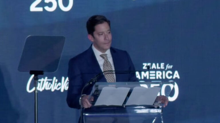 Michael Knowles at a CatholicVote event