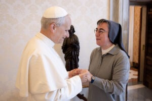 Sr. Alessandra Smerill with Pope Leo