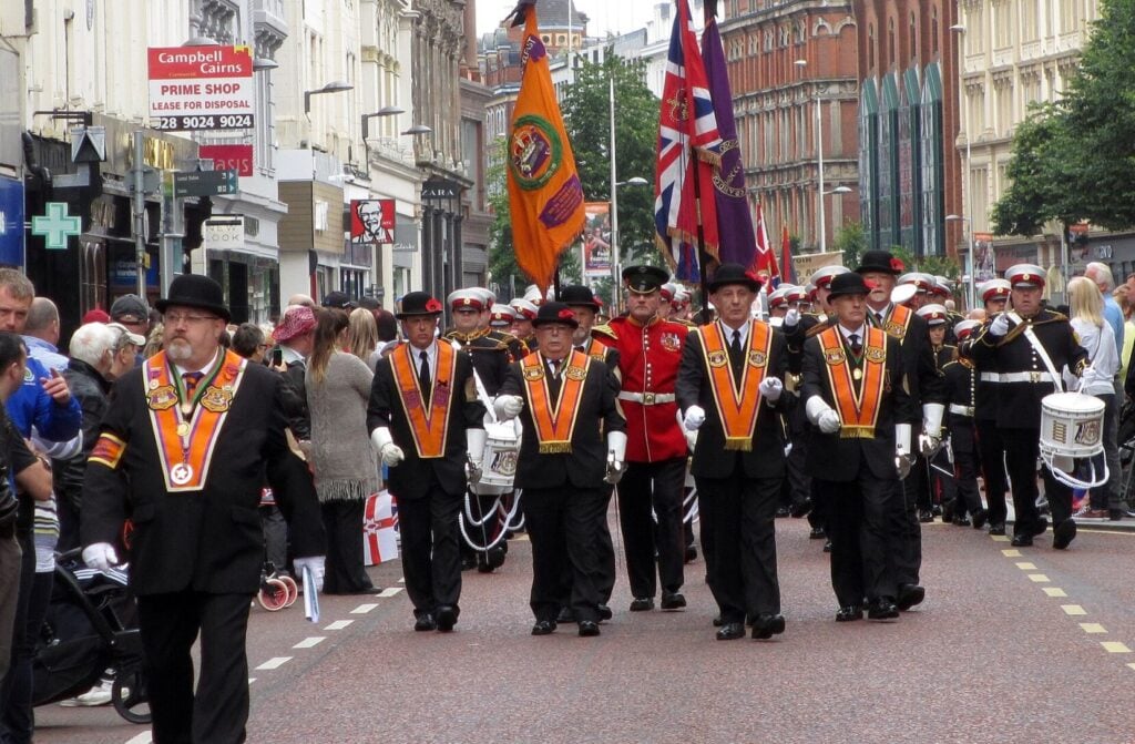 Orangemen march in Ireland