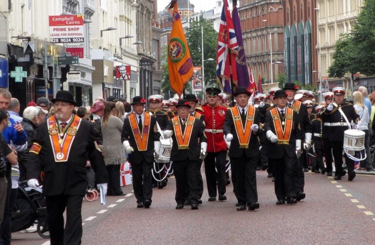 Orangemen march in Ireland