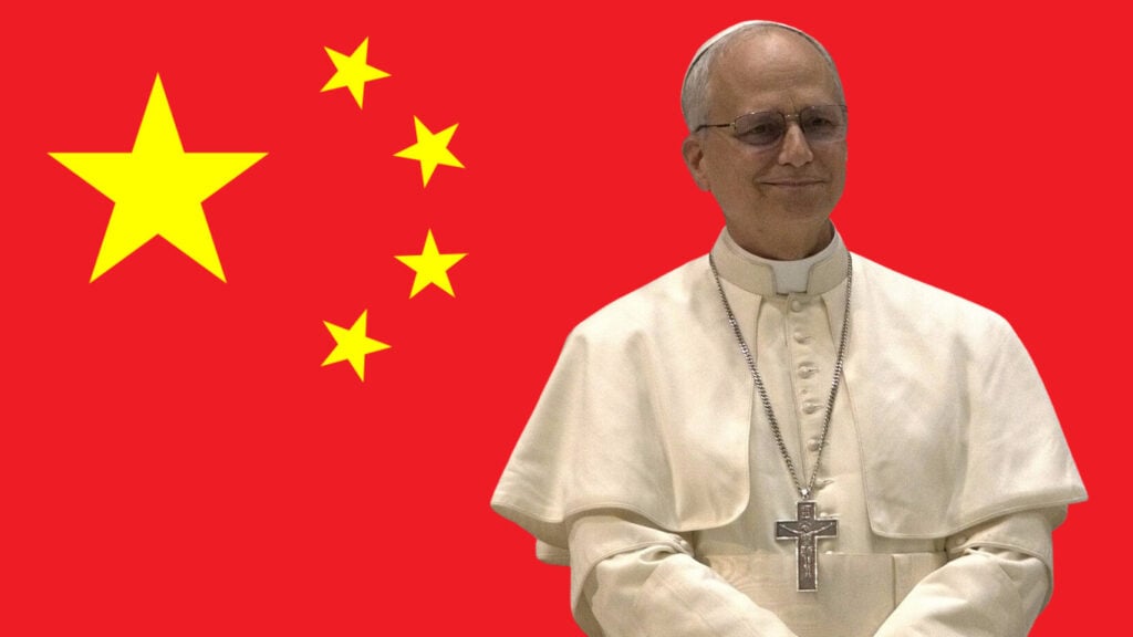 Pope Leo and China Flag