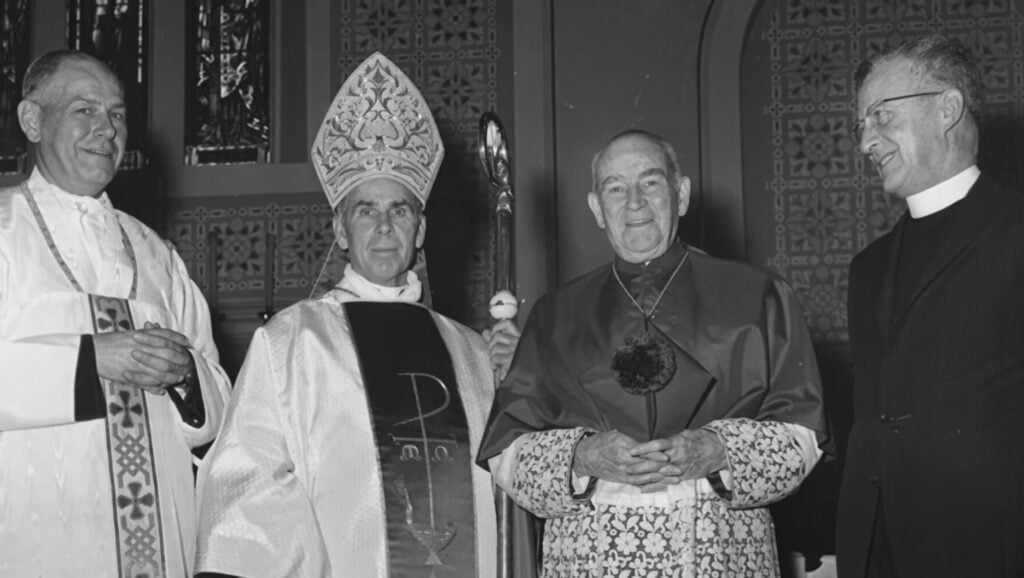 The installation of Fulton Sheen as Bishop of Rochester.