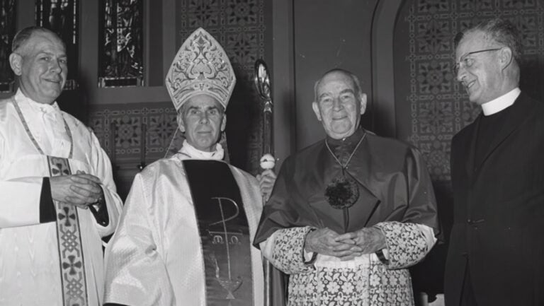 The installation of Fulton Sheen as Bishop of Rochester.