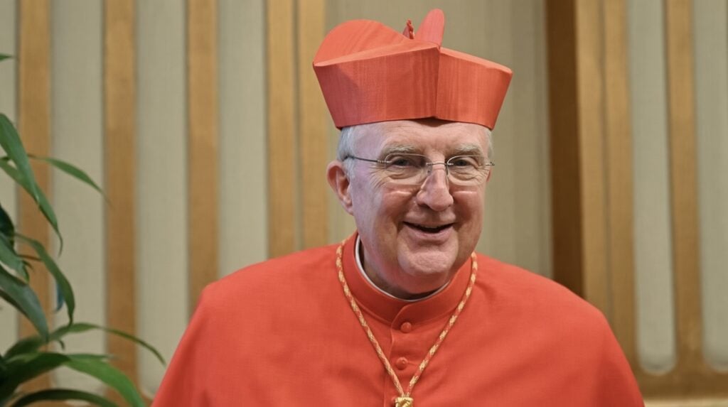 Smiling Cardinal Arthur Roche.