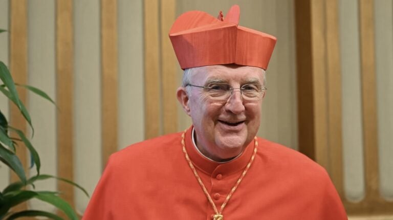 Smiling Cardinal Arthur Roche.