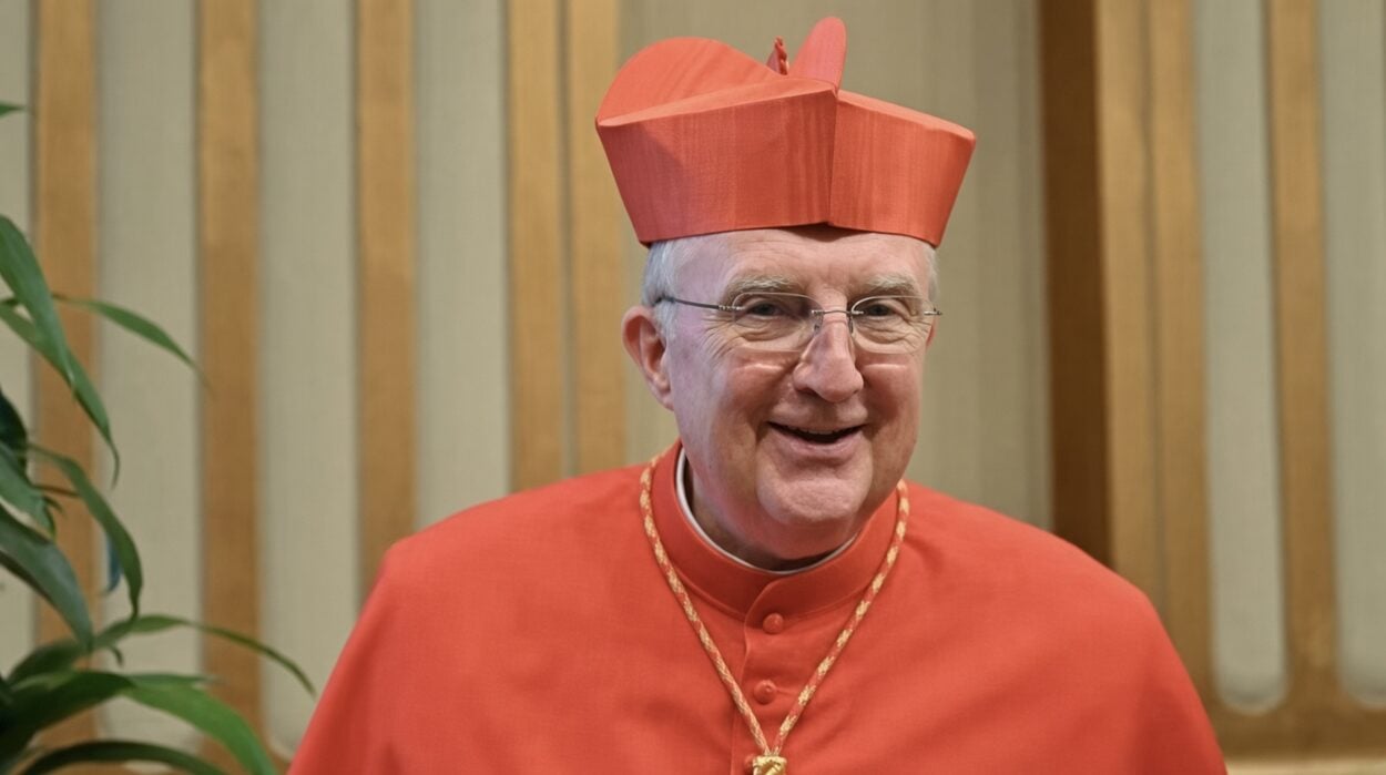 Smiling Cardinal Arthur Roche.
