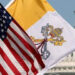 Vatican and USA Flag